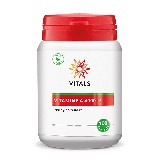 Vitamine A 4000 ie 100 capsules van Vitals