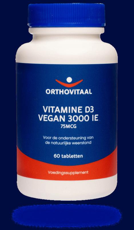 Vitamine D3 3000ie vegan van Orthovitaal : 60 tabletten
