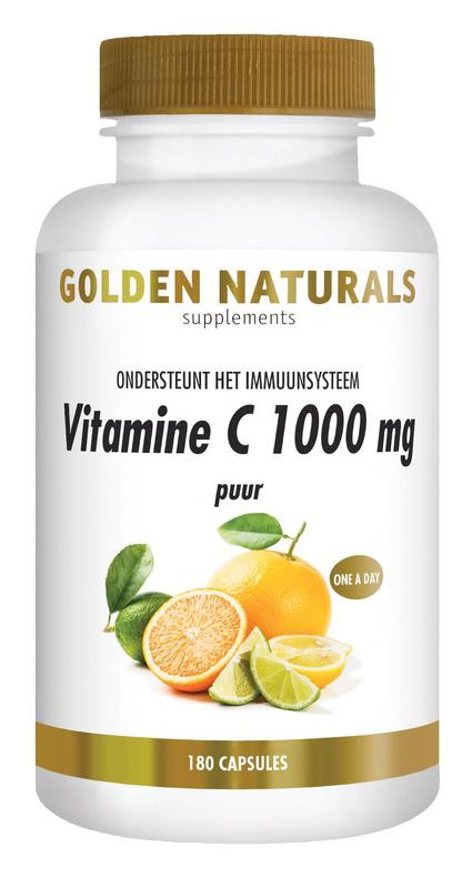 Vitamine C1000 puur van Golden Naturals (180 vcaps)