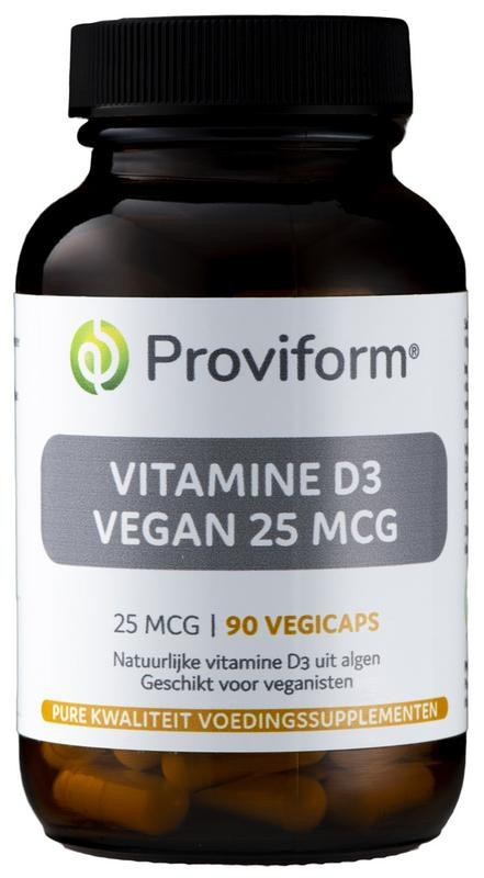Vitamine D3 vegan 25 mcg van Proviform : 90 vcaps