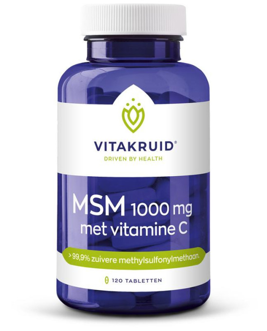 MSM 1000 mg + vitamine C van Vitakruid : 120 tabletten