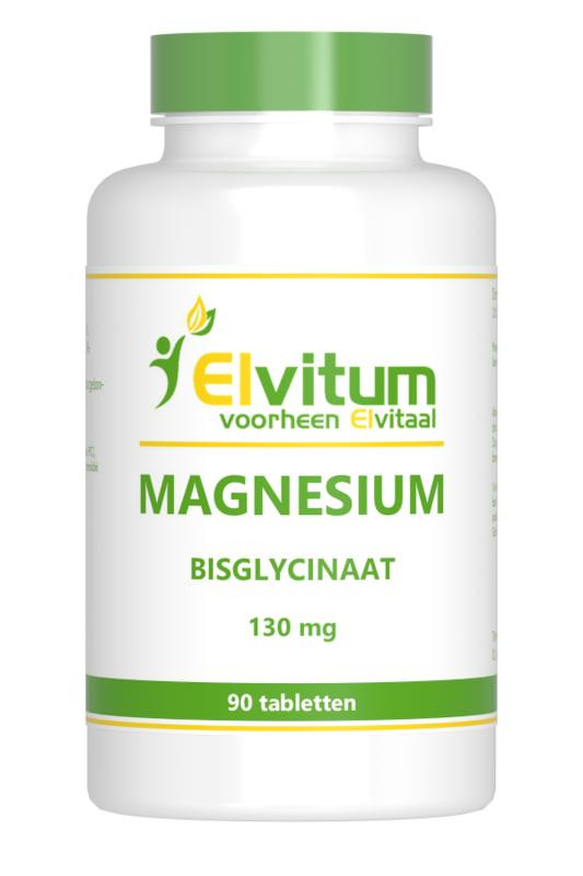Magnesium (bisglycinaat) 130 mg van Elvitaal : 90 tabletten