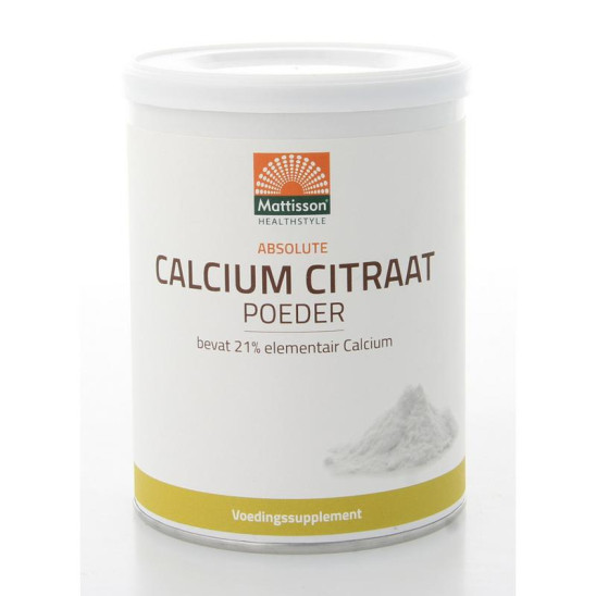 Calcium citraat poeder - 21% elementair calcium van Mattisson