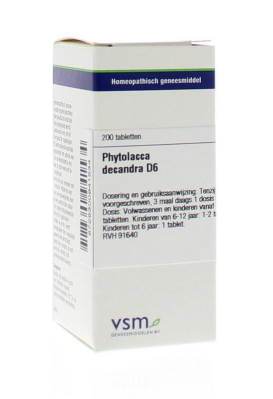 Phytolacca decandra D6 van VSM (200tab)