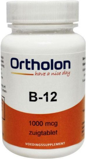 Vitamine B12 1000 mcg sublingual van Ortholon : 60 tabletten