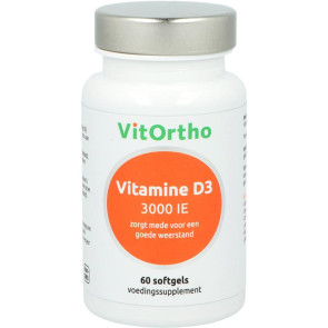 Vitamine D3 3000IE van Vitortho : 60 softgels