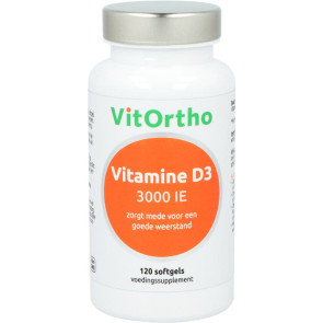 Vitamine D3 3000IE van Vitortho : 120 softgels