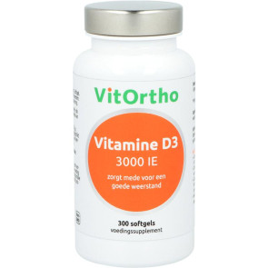 Vitamine D3 3000IE van Vitortho : 300 softgels