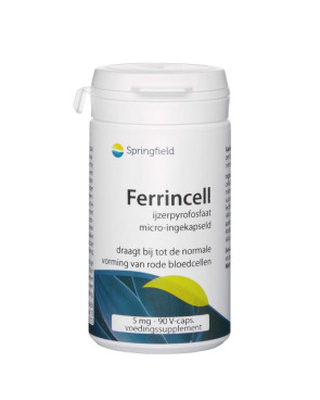 Ferrincell 44 mg - ijzer pyrofosfaat 5 mg van Springfield : 90 vcaps