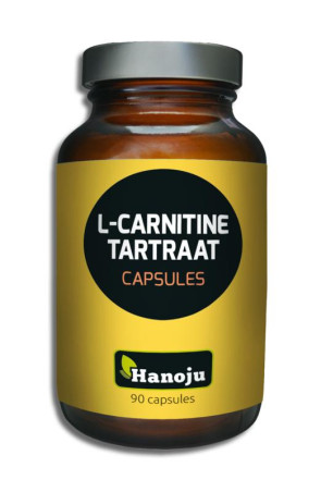 L-Carnitine L-Tartraat 500 mg van Hanoju : 90 vcaps
