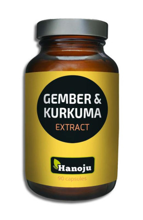 Gember & curcuma extract van Hanoju : 90 vcaps