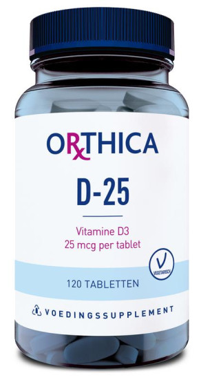 Vitamine D-25 van Orthica : 120 tabletten