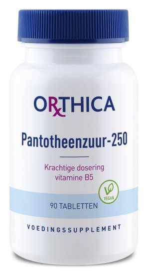 Vitamine B5 pantotheenzuur 250 van Orthica : 90 tabletten