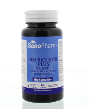 Red rice koji plus high quality van Sanopharm : 60 capsules
