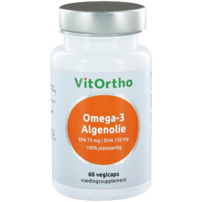 Omega-3 Algenolie- EPA75 mg DHA 150 mg van Vitortho : 60 softgels