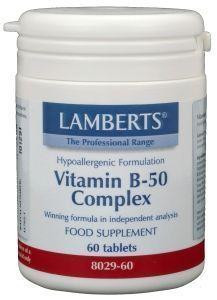 Vitamine B50 complex van Lamberts : 60 tabletten