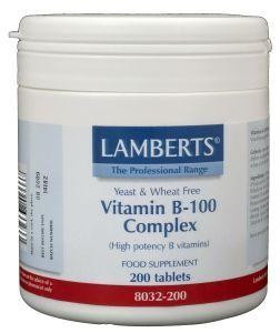 Vitamine B100 complex van Lamberts : 200 tabletten