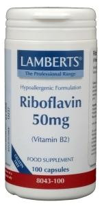 Vitamine B2 50 mg riboflavine van Lamberts : 100 vcaps