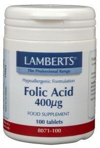 Foliumzuur 400 mcg van Lamberts : 100 tabletten