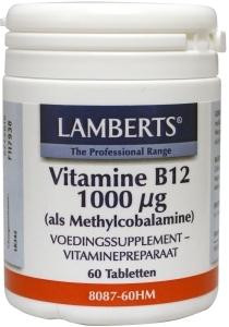 Vitamine B12 methylcobalamine 1000 mcg van Lamberts : 60 tabletten
