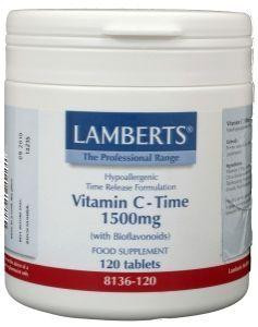 Vitamine C 1500 Time release & bioflavonoiden van Lamberts : 120 tabletten