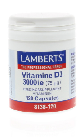 Vitamine D3 3000IE 75 mcg van Lamberts : 120 capsules