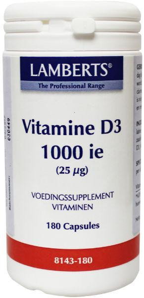 Vitamine D 1000IE 25 mcg van Lamberts : 180 capsules