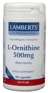 L-Ornithine 500 mg van Lamberts : 60 vcaps