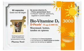 Bio-Vitamine D3 3000IE D pearls van Pharma Nord : 80 tabletten