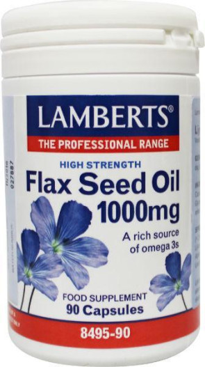 Lijnzaad (flax seed) 1000 mg van Lamberts : 90 vcaps