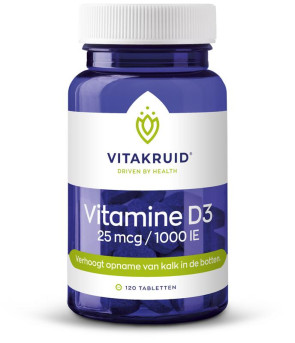 Vitamine D3 25 mcg van Vitakruid : 120 tabletten