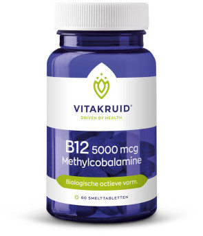 B12 Methylcobalamine 5000 mcg van Vitakruid : 60 tabletten 