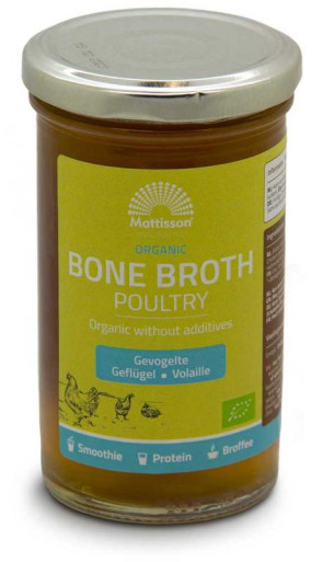 Biologische Botten Bouillon Gevogelte, Bone Broth Poultry van Mattisson 