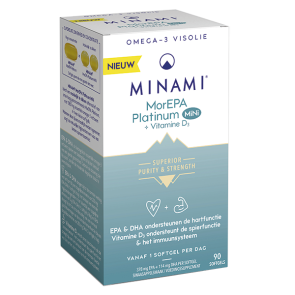 MorEPA Platinum Mini + Vitamin D3 90 Softgels van Minami