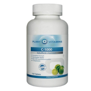 Vitamine C1000 mg Calcium Ascorbaat Plantovitamins ( 150tabl)