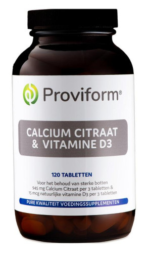 Calcium citraat & D3 van Proviform : 120 tabletten