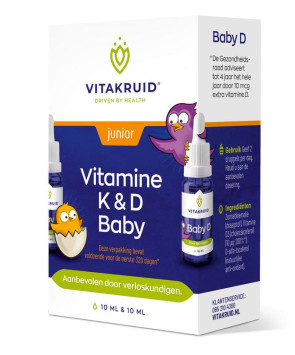 Vitamine K & D baby druppels 10 ml Vitakruid 2