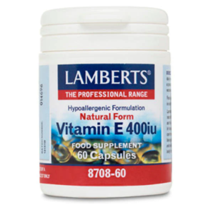 Vitamine E 400IE natuurlijk van Lamberts : 60 vcaps