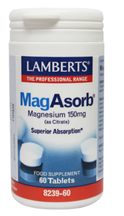 MagAsorb (magnesium citraat) 150 mg van Lamberts : 60 tabletten