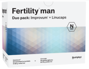 Fertility man duo pack Improvum + LinuCaps 2 x 60 capsules van Nutriphyt : 120 capsules (Default)
