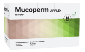 Mucoperm apple+ van Nutriphyt : 60 zakjes