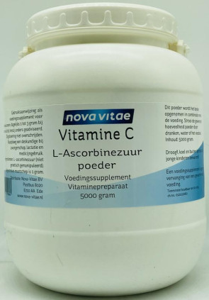 Vitamine C ascorbinezuur van Nova Vitae : 5000 gram