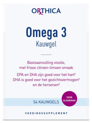 Omega 3 kauwgel van Orthica : 54 stuks