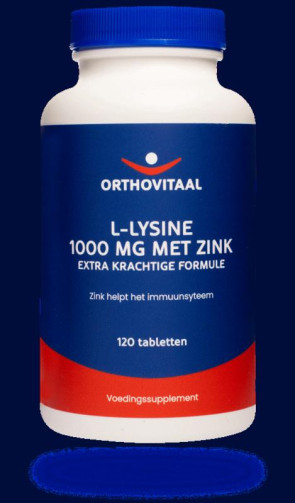 L-Lysine 1000mg met zink van Orthovitaal : 120 tabletten