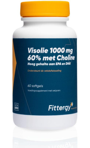 Visolie 1000 mg 60% met choline van Fittergy (60 softgels)