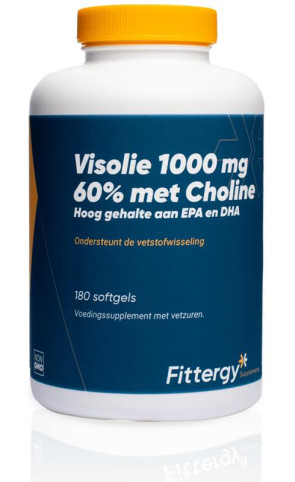Visolie 1000 mg 60% met choline van Fittergy (180 softgels)