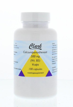 Vitamine B5 pantotheenzuur 500 mg van Clark (100 capsules)