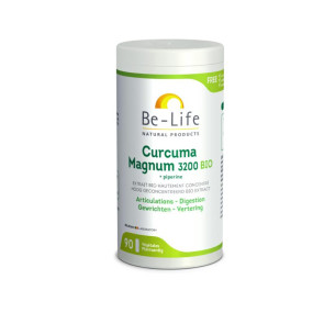 Curcuma magnum 3200 + piperine bio van Be-Life : 90 softgels