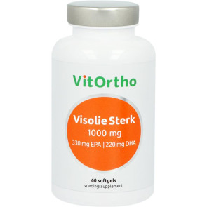 Visolie Sterk 1000 mg 330 mg EPA 220 mg DHA van Vitortho : 60 softgels