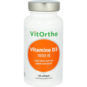 Vitamine D3 1000 IE van Vitortho : 120 softgels 